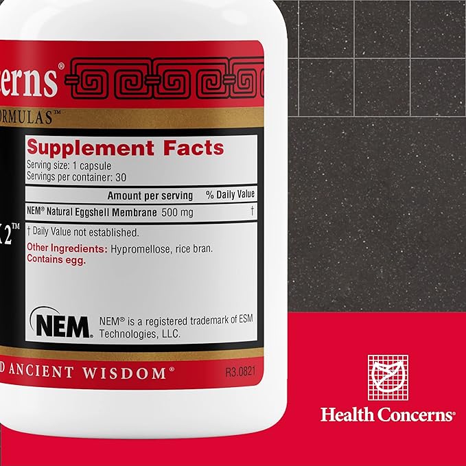 Health Concerns Collagenex 2 – Collagen Supplement for Joint Support &amp Flexibility – Natural Eggshell Membrane for Men &amp Women - Connective Tissue Support – Chinese Herbal Supplement - 30 Caps