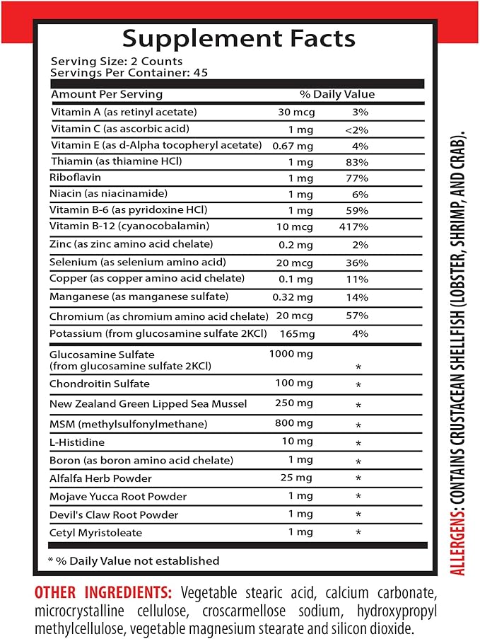 JOINT SUPPORT SUPPLEMENT - MSM joint wellness formula Chondroitine Sulfate Manganese plant-based joint support joint support supplement for women knee support support vitamins B-12 2Bot