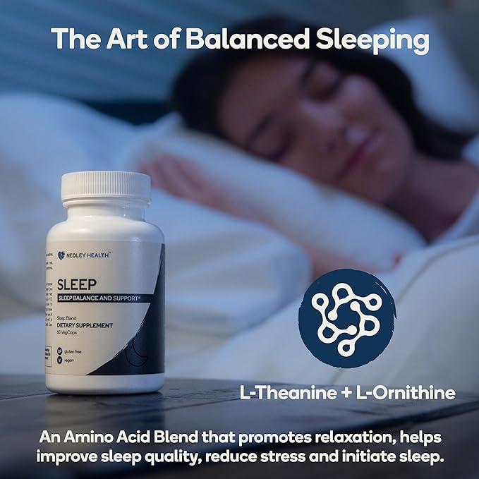 Sleep - Natural Sleep Aid Supplement - Relax &amp Restore with Melatonin L-Theanine &amp Herbal Extracts - 60 Veggie Capsules (Sleep)