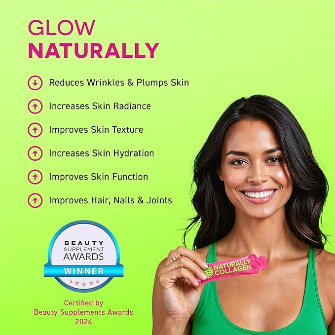 Premium Hydrolyzed Liquid Marine Collagen Supplement - 8000mg of Collagen per Sachet Plus 180mg VIT C - Natural Tropical Fruit Flavour - 14 Sachets per Box