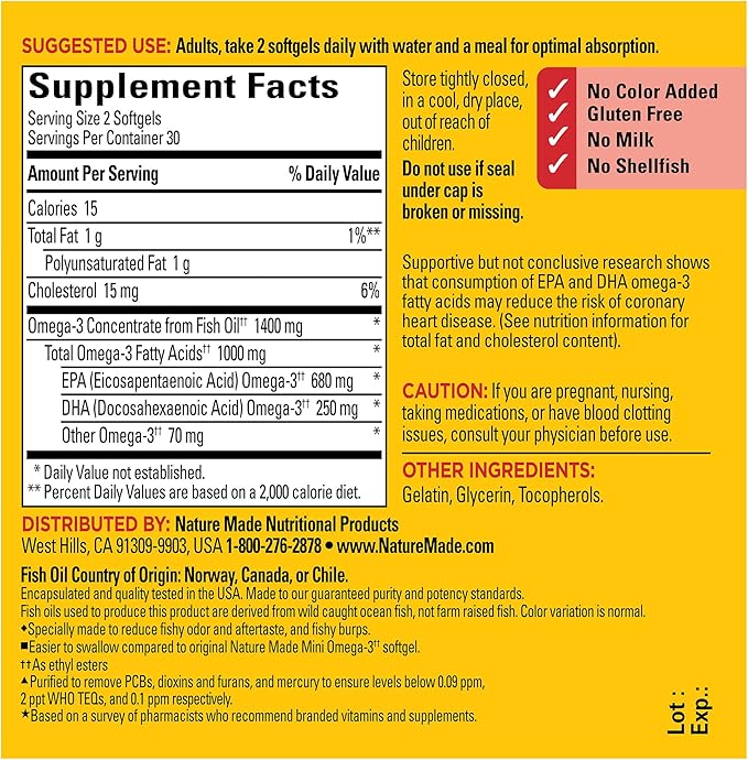 Nature Made Daily 4 Combo Pack Multivitamin for Him and Her Gummies Omega-3 from Fish Oil Softgels Magnesium Glycinate Capsules Probiotic Gummies 4 Bottles