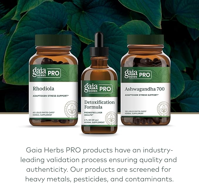 GAIA HERBS PRO Detoxification Formula - Supports Liver Health &amp Detoxification* - Milk Thistle Yellow Dock &amp More - 2 fl oz (30 Servings)