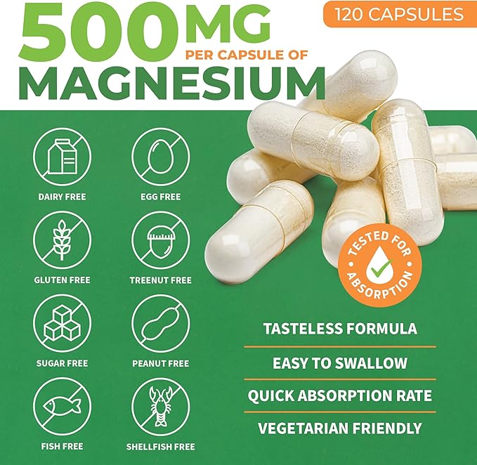 ForestLeaf Riboflavin &amp Magnesium Migraine Supplement - Riboflavin 400mg for Headache Relief - Ultimate Magnesium Bundle with B2 Vitamin 400mg for Headache Migraine Relief Capsules