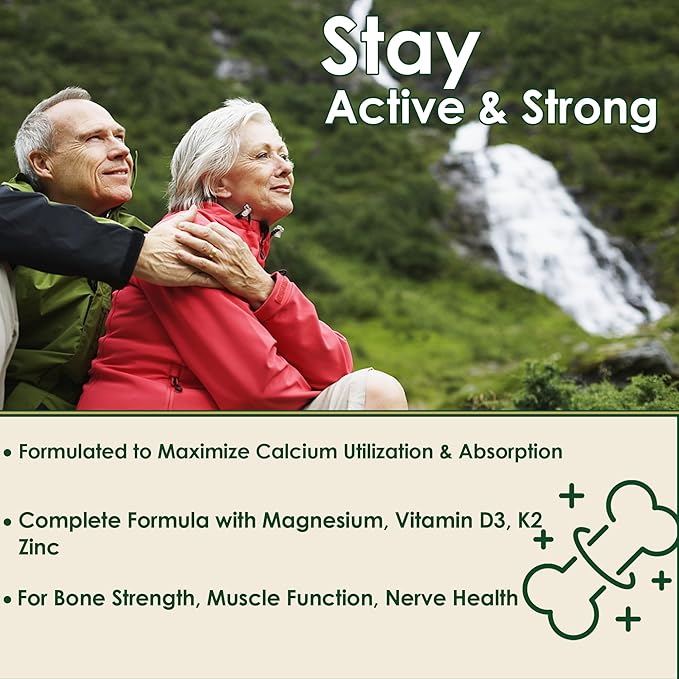 Plant Based Calcium Supplement &amp Plant-Based Algae Omega 3 1200mg Supplement