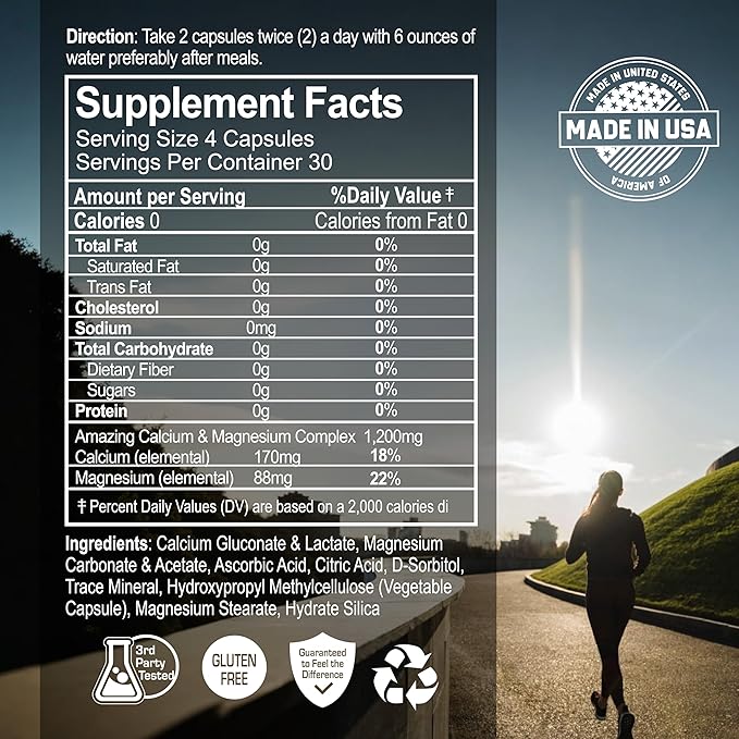 NANOWELL Sean Lee's iBone Cal Mag 120 Vegetable Capsules X 3 Bottles for 3 Months - Bone Health Calcium Supplement (360 Count)
