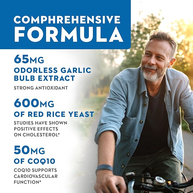 Vitaminerals® 125 Cholesterol Health Aid Plus | Niacin | CoQ10 | Garlic | Phytolestrol Complex | 120 Vegetable Capsules