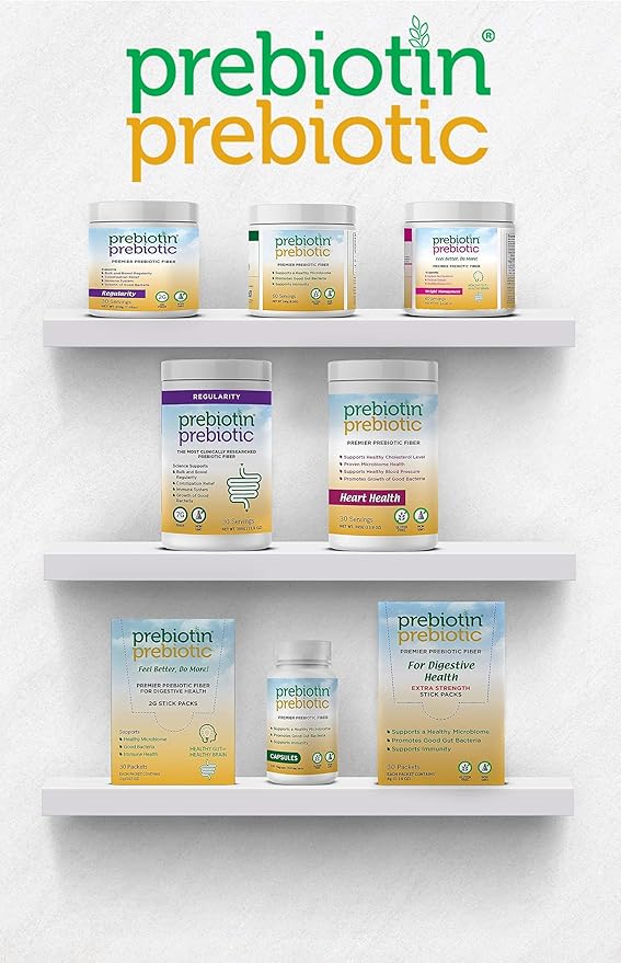 Prebiotin Prebiotic Regularity – 14.52 oz – 30 Servings – Supports Digestive Health &amp Bowel Regularity - Balances Gut Microbiome Boosts Your Own Probiotics &amp Promotes Soft Stool