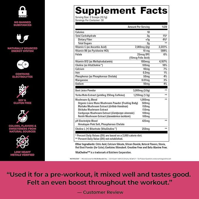 Nutrology TRIPACT Protein Powder 7-in-1 Meal Replacement Shake Superberry (40 Servings) Beet Natural O2 Pre Workout Powder Passion Fruit Flavor (30 Servings)