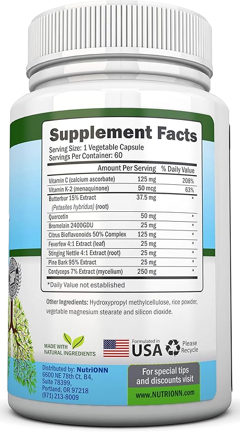 Magnesium Glycinate Capsules &amp Lung Support Capsules Combo - Targeted Respiratory Health Support