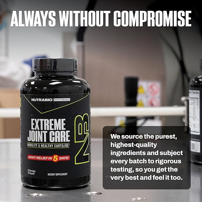 NutraBio Extreme Joint Care - Joint Support Supplement - Joint Health Supplement Supports Joints Mobility and Cartilage - 120 Capsules