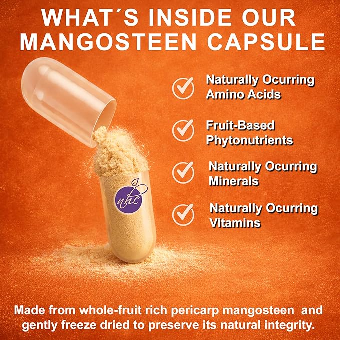 Mangosteen Pericarp Capsules Freeze Dried Whole Food High ORAC 56+ Potent Mangosteen Xanthones (120 Veggie Capsules) (2)
