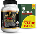 Alpha Surge Max Organic Ashwagandha Black Pepper Extract 60 Capsules Extra Strength Dietary Supplement (5)