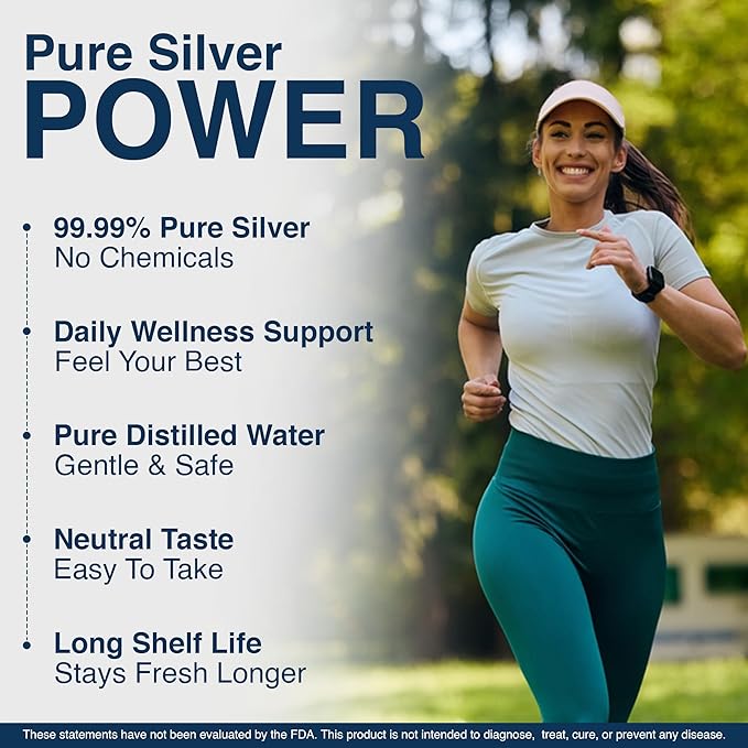 Earthborn Colloidal Silver Liquid (4oz) - 100PPM Pure Monatomic Silver Water - 99.9% Natural Nano Silver Liquid Supplement for Immune Support* Non-GMO Glass Bottle | Made in USA
