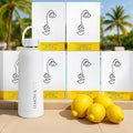 LEMON &amp CO. 12-Week Starter Kit Bundle – Liquid Collagen for Women + Insulated Bottle - 5000mg Marine Collagen Peptides for Skin Nails Hair &amp Gut Health | Organic Lemons Vitamin C No Prese