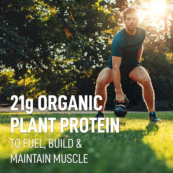 LeanFit Organic Plant-Based Protein Powder Natural Vanilla Flavor - Vegan USDA Organic Certified Soy-Free Gluten-Free Dairy-Free Sugar-Free Non-GMO - 21g Protein 19 Servings 1.58 Pound Tub