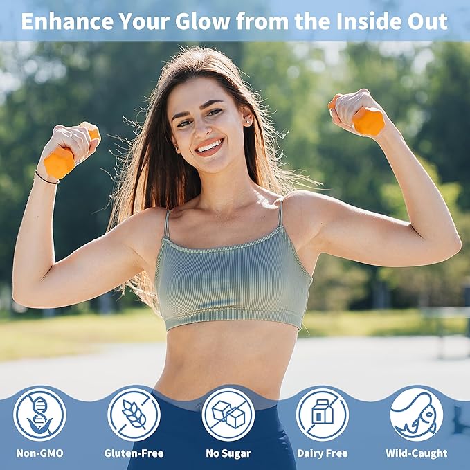 Marine Collagen Peptides Wild-Caught Non-GMO Verified Hydrolyzed Collagen Peptides with Vitamin C Hyaluronic Acid and Biotin MSC-Certified Unflavored Travel Packs 11g  30 Individual Packets