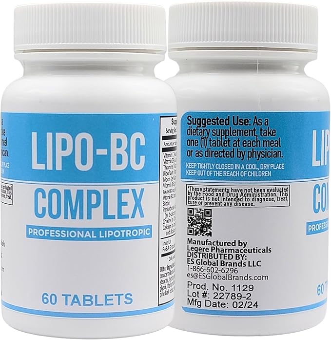 LIPO-BC (2 pack 60 tablets each) 120 tablets total