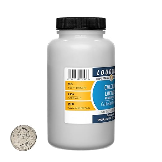 Calcium Lactate / 1.5 Pounds / 4 Bottles / 99% Pure USP-FCC Food Grade/Fine Powder