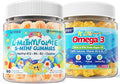 Kids L-Methylfolate Gummies Active 5-MTHF + Methyl B12 Vitamin B6 B2 Choline Vegan Omega 3 DHA &amp EPA + Kids Omega 3 Gummies + Calcium 400mg + Vitamin D3 K2 + C Omega-3 DHA &amp EPA Suppleme