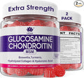 Glucosamine Chondroitin Gummies Sugar Free Glucosamine Chondroitin MSM Supplement Extra Strength with Boswellia Turmeric Hydrolyzed Collagen &amp Hyaluronic Acid Bone Health for Men &amp Women