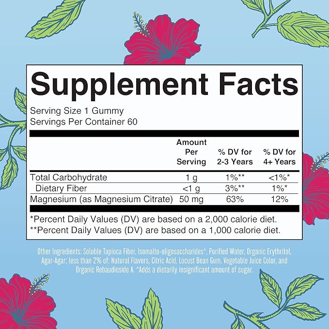 MaryRuth Organics Multivitamin (Strawberry) and Magnesium Calm Gummies (Hibiscus) for Kids | Clean Label Project Verified® | Vitamins for Overall Wellness and Sleep| Vegan Non-GMO Gluten Free