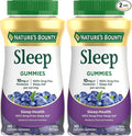 Nature's Bounty 10 mg Melatonin Gummy 100% Drug Free Sleep Supplement 10 mg Blueberry 140 Ct (Pack of 2)