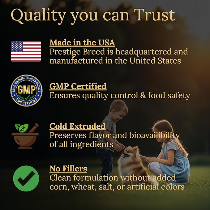 Multivitamins Balanced Nutrition for Your Pomeranian 90 Count Made in The USA with Real Bacon