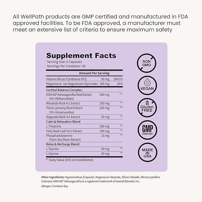 WellPath Renew Multi Collagen Protein Powder for Women and Soothe Cortisol Manager - Cortisol Supplements for Stress Support and Detox