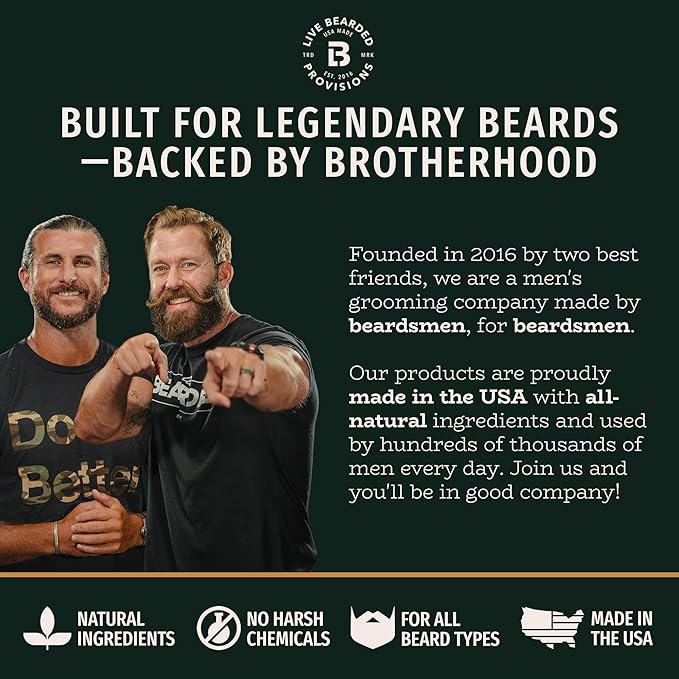 Live Bearded Beard Boost - Beard Growth Vitamins for Men with Biotin Collagen Silica Fo-Ti Root - Facial Hair Growth for Men Made in the USA | 60-Day Supply