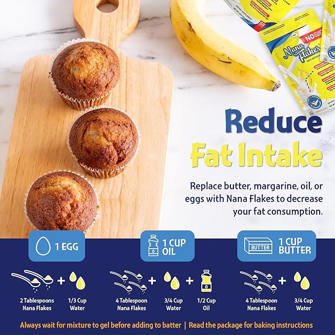 Nutritional Designs Nana Flakes 100% Natural Banana Powder Digestive Support - Source of Potassium &amp Fiber - Substitute for Eggs Butter or Oil in Baking (2LB Bag)
