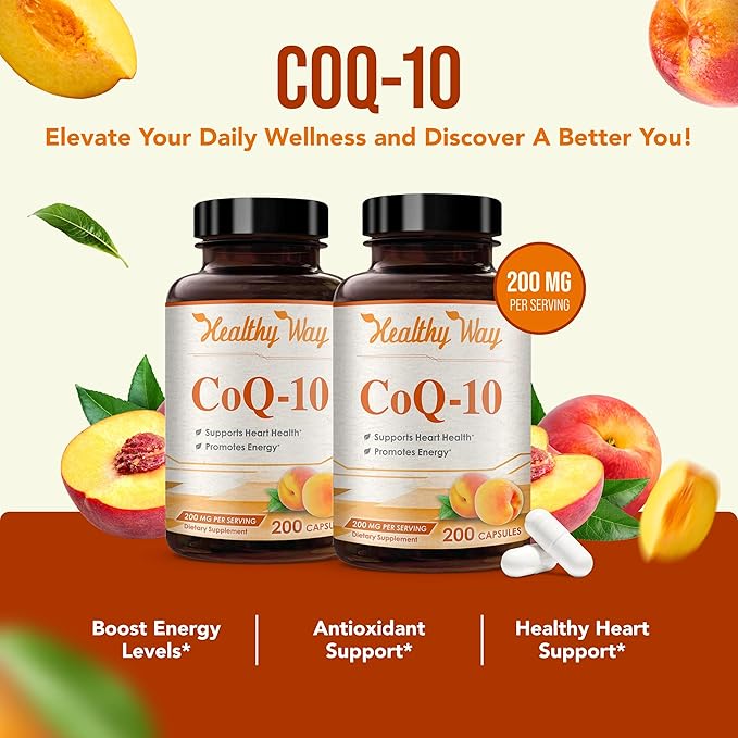 500mg SAM-e &amp Coenzyme Q10 200mg CoQ10 Supplement Bundle - Brain Mood Focus and Energy Support Bundle with CoQ10 and S-Adenosyl-L-Methionine Capsules