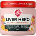 Peach Perfect Liver Hero – Premium Liver Detox and Bloat Support Powder for Women | Milk Thistle Dandelion Turmeric Ginger Chlorophyll and Vitamin C | Daily Energy Digestion and Skin Clarity | Ju