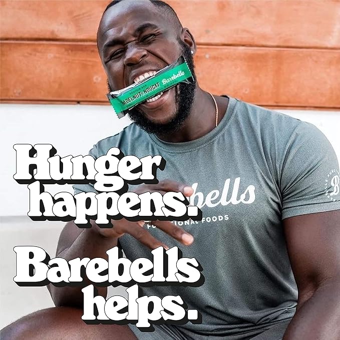 Barebells Protein Bars Hazelnut &amp Nougat - 12 Count 1.9oz Bars - Protein Snacks with 20g of High Protein - Chocolate Protein Bar with 1g of Total Sugars - On The Go Protein Snack &amp Breakfast
