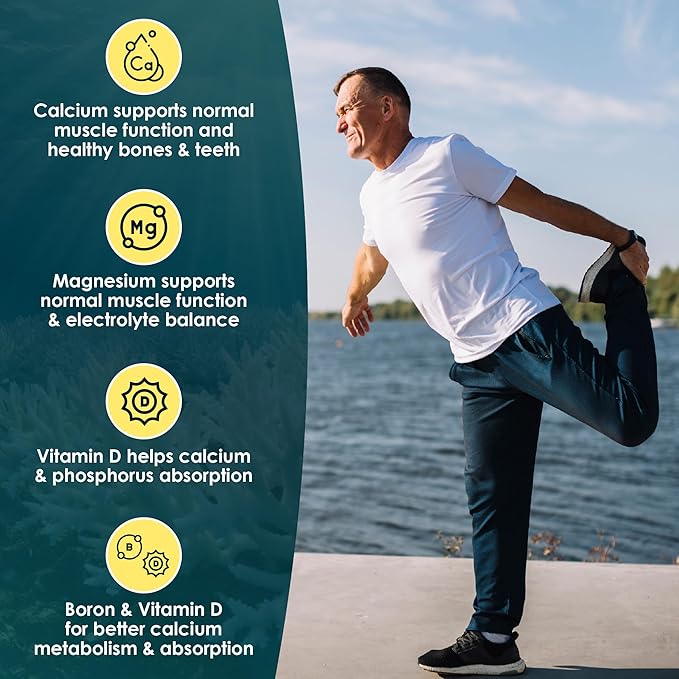 Rawleigh Cal-Mag Plus: 60 Tablets 600mg Calcium 250mg Magnesium Aquamin Vitamin D3 &amp K2 Boron Phosphorus 7 Forms of Calcium &amp 5 Forms of Magnesium High Absorption Bone &amp Joint Supp