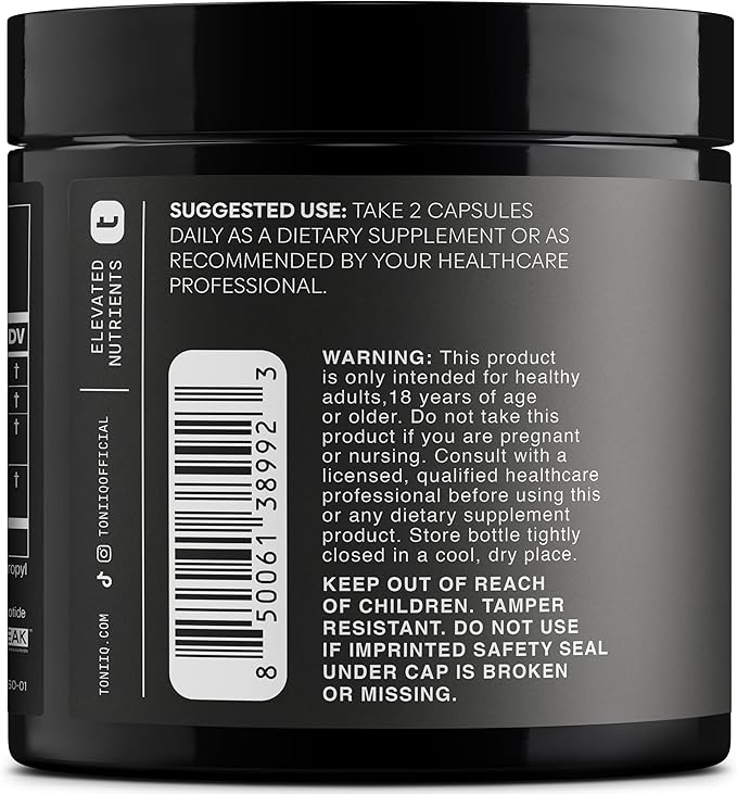Toniiq NMNH Supplement – Ultra High Potency 1000mg Complex with Clinically Studied Uthpeak™ NMNH Resveratrol Quercetin &amp TMG – Highly Purified – Third-Party Lab Tested – 60 Capsules
