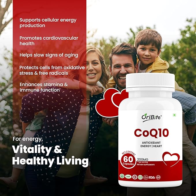 CoQ10 200mg 60 Veggie Capsules | Coenzyme Q10 Supplement for Cellular Energy &amp Heart Support | Antioxidant Support Formula | Ubiquinone Dietary Supplement (2)
