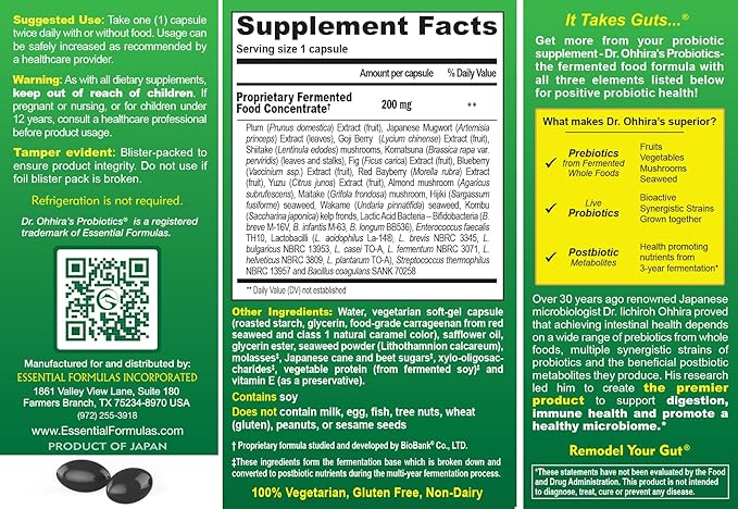 Dr. Ohhira's Probiotics Original Formula 60 Caps with Bonus 10 Capsule Travel Pack - 13 Probiotic Strains with Prebiotics and Postbiotics