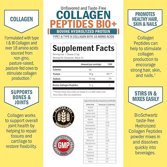 Multi Collagen Protein Powder for Men &amp Women - Grass Fed Collagen Peptides Powder for Women &amp Men with Types I &amp 3 plus Naturally Occurring Amino Acids - Hydrolyzed Easy to Mix &amp Unfl