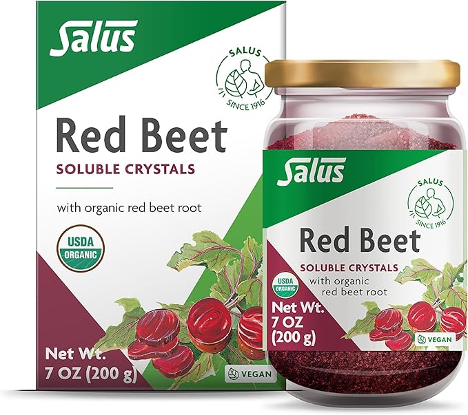 Floradix Iron &amp Herbs (8.5 oz) &amp Salus Red Beet Crystals (7 oz) Bundle - Iron Supplement for Healthy Energy Support* &amp Organic Nutritional Beet Root Drink Mix