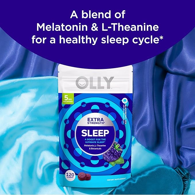 OLLY Sleep &amp Men's Multivitamin Gummies Melatonin Vitamins 120 Count
