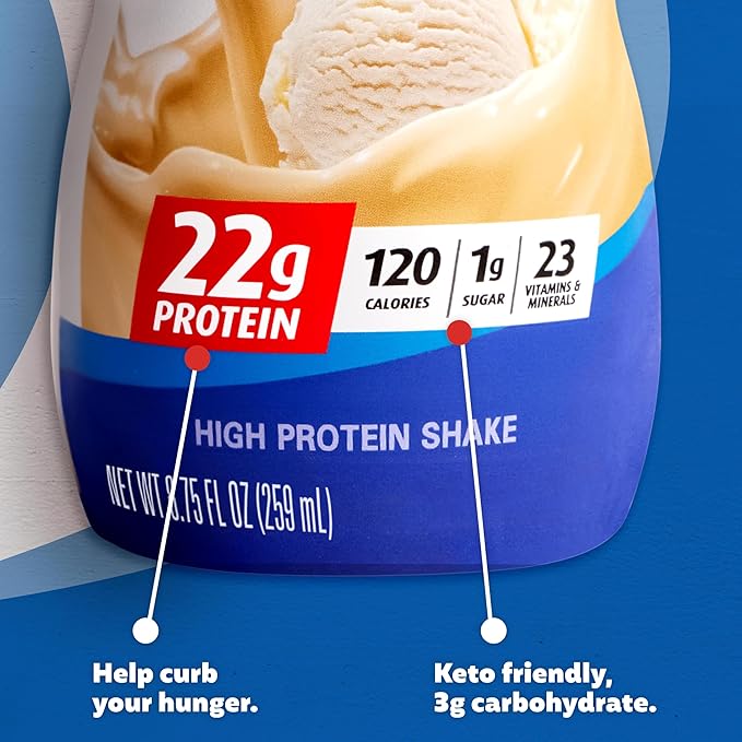 Premier Protein Shake MINIs Vanilla 22g Protein 120 Calories Pack of 12 &amp Powder Vanilla Milkshake 30g Protein 17 Servings 23.3 Ounces