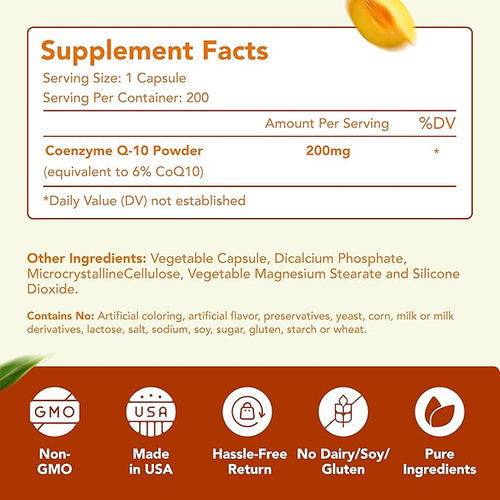 500mg SAM-e &amp Coenzyme Q10 200mg CoQ10 Supplement Bundle - Brain Mood Focus and Energy Support Bundle with CoQ10 and S-Adenosyl-L-Methionine Capsules