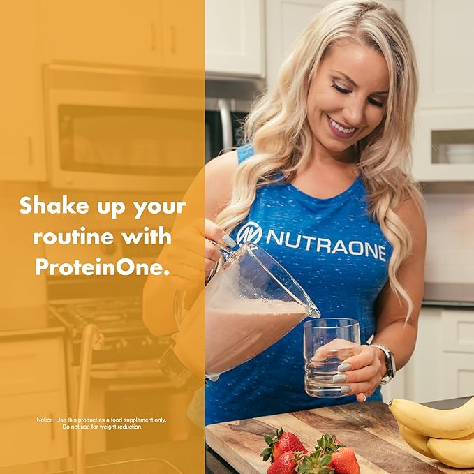 NutraOne ProteinOne Whey Protein Promote Recovery and Build Muscle with a Protein Shake Powder for Men &amp Women (Gourmet Chocolate 2 LB)
