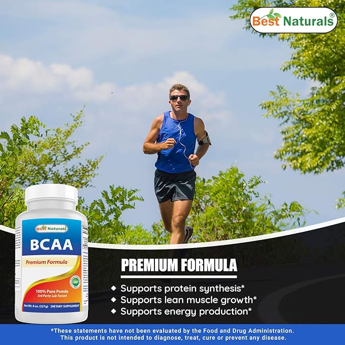 Best Naturals BCAA Powder 8 OZ &amp Magnesium Glycinate 425 mg