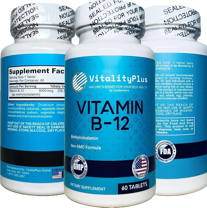 LIQUIDPACKPRO Ultimate B-Vitamin Energy &amp Wellness Bundle – Super B-100 Complex + High-Potency B12 5000mcg – Supports Energy Metabolism &amp Nervous System Health – Made in USA Non-GMO Vegan-F