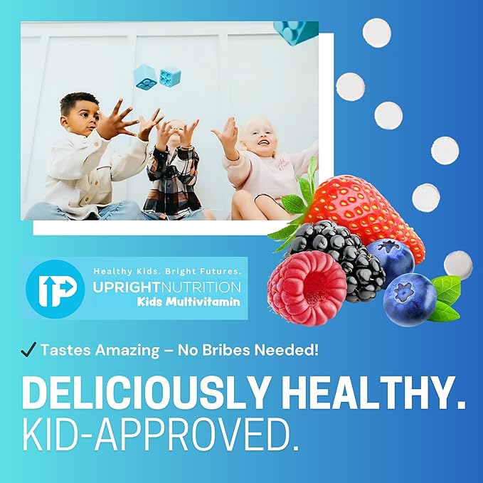 Children's Multivitamin | 30 Day Supply | Chewable Sugar-Free | 17+ Essential Vitamins &amp Minerals with 50mg of Fruits &amp Veggies