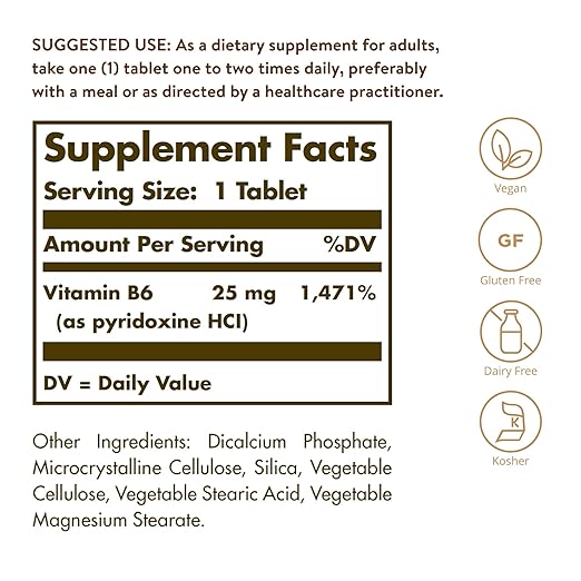SOLGAR Vitamin B Bundle: B6 25 mg 100 Tablets + Sublingual B12 1000 mcg Nuggets 250 Count + B2 (Riboflavin) 100mg 100 Vegetable Capsules