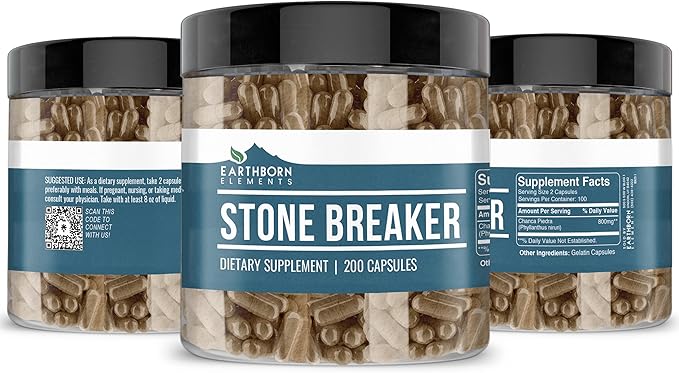 Earthborn Elements Chanca Piedra &amp Magnesium Citrate Bundle (200 caps)