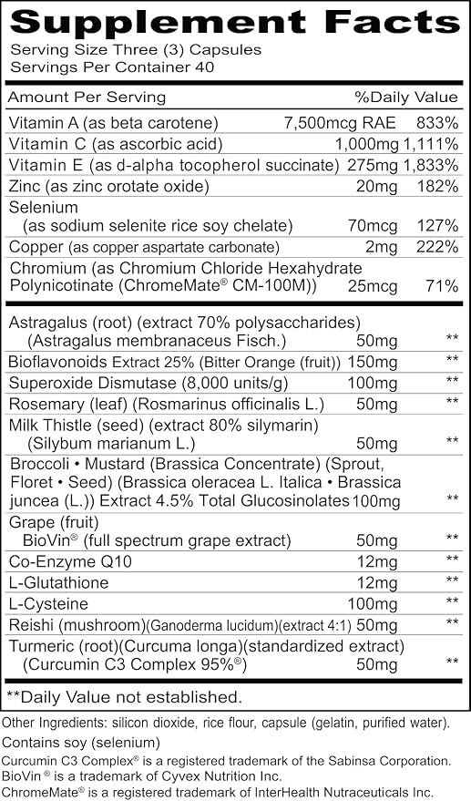 Priority One Vitamins - Oxi Plus 120 Capsules - Antioxidants with Herbal Extracts and a Broad Spectrum of Flavonoids*
