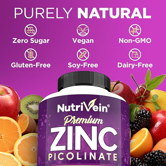 Nutrivein Premium Zinc Picolinate &amp Fadogia Agrestis and Tongkat Ali Supplement Bundle: Tongkat Ali Fadogia Agrestis &amp Zinc Picolinate Supplements for Fitness Vitality and Overall Wellness